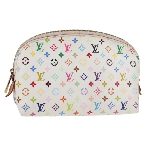 LOUIS VUITTON Monogram Multicolor Pochette Cosmetic White M47354 Auth 125292AV - Picture 12 of 16